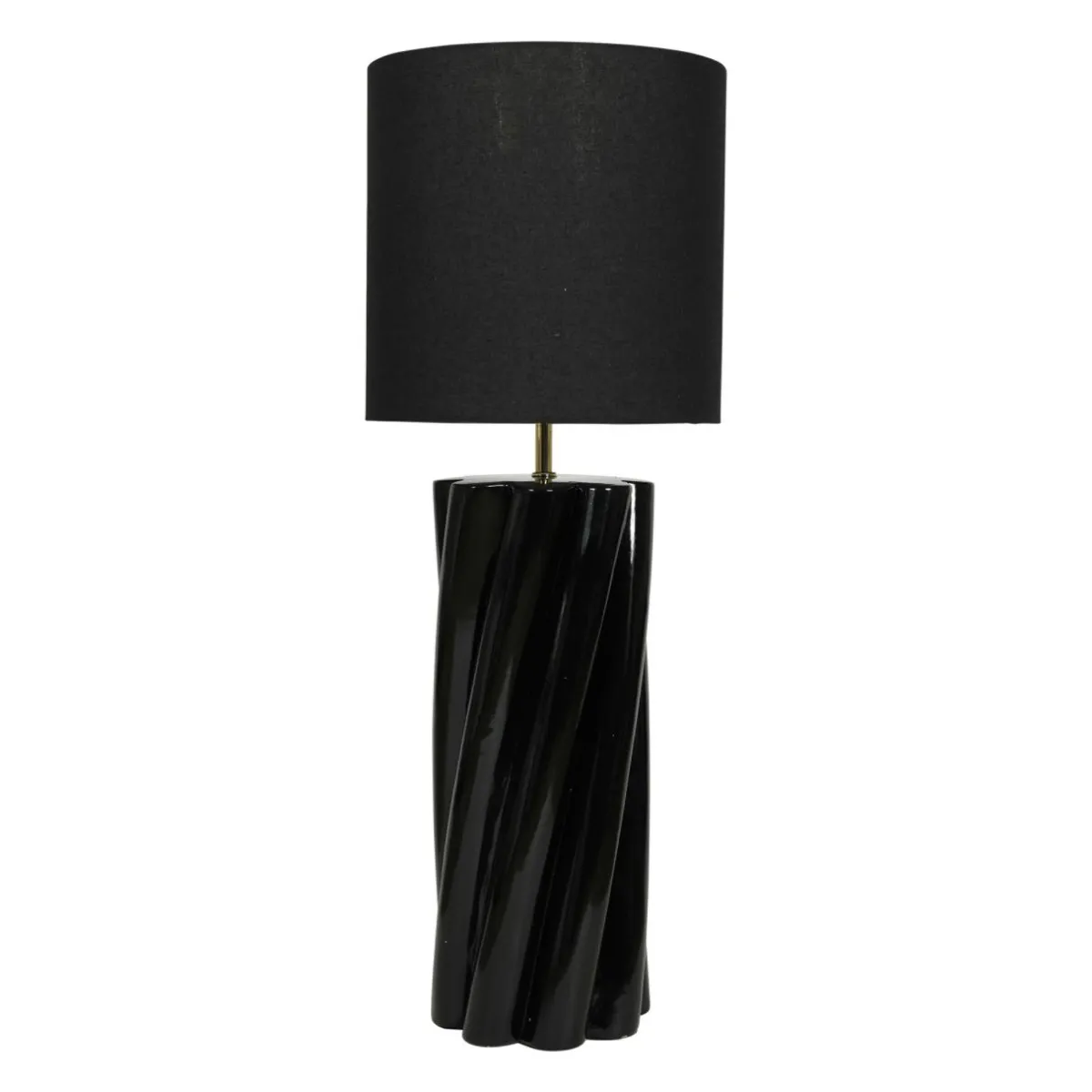 OSTARIA Lampe à poser en Céramique (H104 cm) Twist e Noir Sale