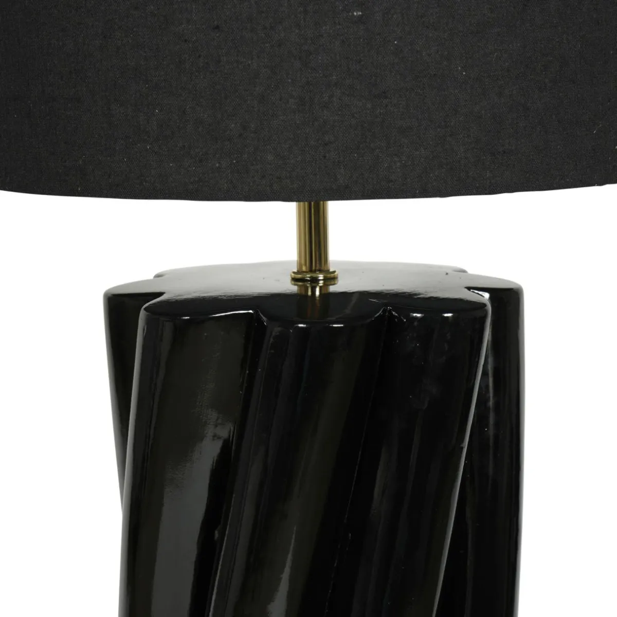 OSTARIA Lampe à poser en Céramique (H104 cm) Twist e Noir Sale