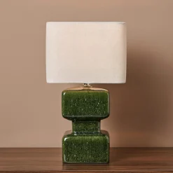 OSTARIA Lampe à poser en céramique (H34 cm) Céladon e Vert Clearance
