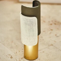 OSTARIA Lampe à poser en métal (H28 cm) Bourgeon e Vert Best
