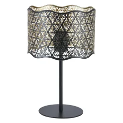 OSTARIA Lampe à poser en métal (H35 cm) Farah e Noir Best