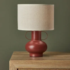 OSTARIA Lampe à poser en métal (H33 cm) Amphore Terracotta