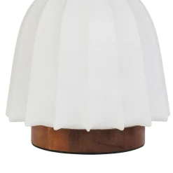 OSTARIA Lampe à poser en Tissu et Métal (H19 cm) Marcel Marron New