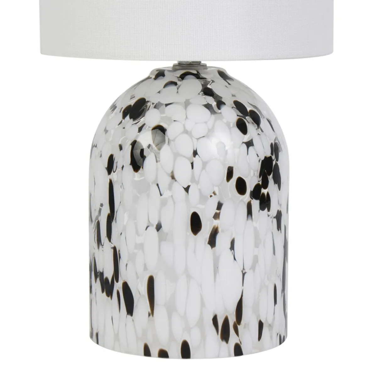 OSTARIA Lampe à poser en Verre et Lin (H31 cm) Pepper e Noir Online