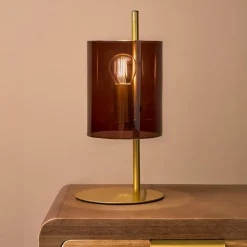 OSTARIA Lampe à poser en verre (H31 cm) Victoria Brun Marron Sale