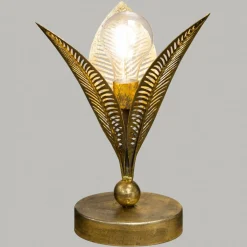 ATMOSPHERA Lampe à poser métal LED (H25 cm) Feuille Or New