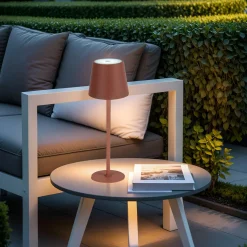 #N/A Lampe de table sans fil rechargeable USB 48 LED (H37 cm) Brooklyn Terracotta Orange Discount