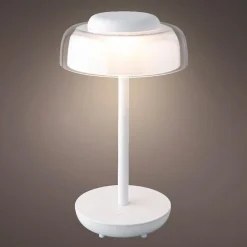 #N/A Lampe de table sans fil rechargeable USB 18 LED (H28 cm) Tribeca Blanc Best