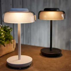#N/A Lampe de table sans fil rechargeable USB 18 LED (H28 cm) Tribeca Blanc Best