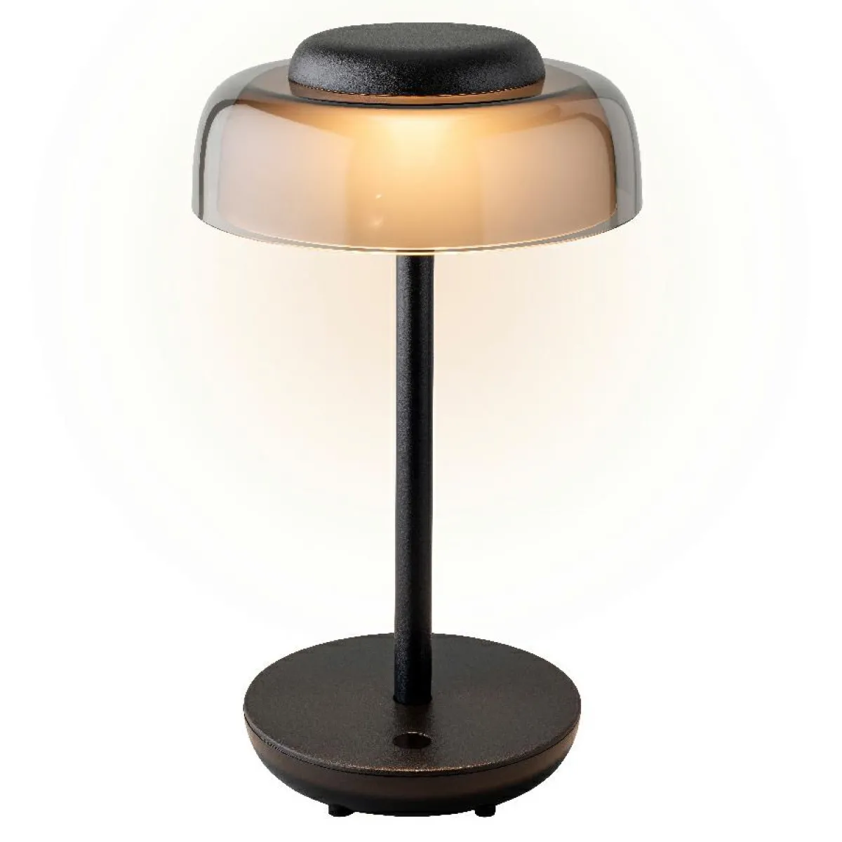 #N/A Lampe de table sans fil rechargeable USB 18 LED (H28 cm) Tribeca Noir Outlet