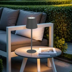 #N/A Lampe de table sans fil rechargeable USB 48 LED (H37 cm) Brooklyn Gris Online