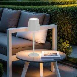 #N/A Lampe de table sans fil rechargeable USB 48 LED (H37 cm) Brooklyn Blanc Discount