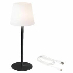 #N/A Lampe de table sans fil rechargeable USB (H40 cm) Manhattan Noir Outlet