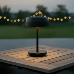 KAEMINGK Lampe de table solaire 100 lumens (H29 cm) Singapour Noir Sale
