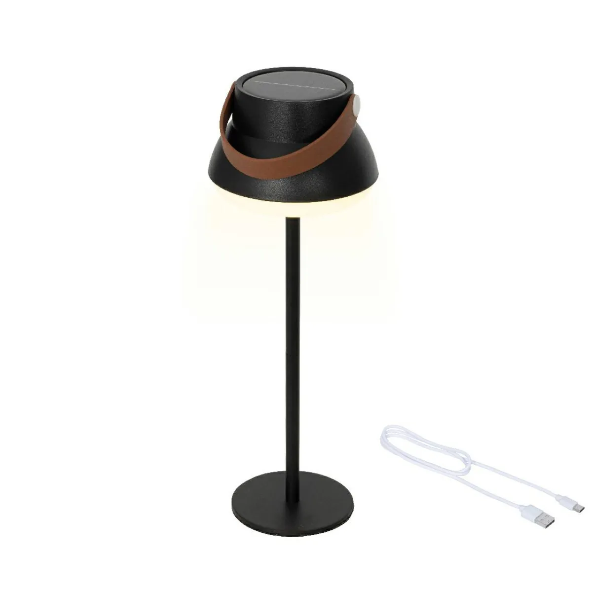 KAEMINGK Lampe de table solaire 100 lumens (H36 cm) Tokyo Noir New