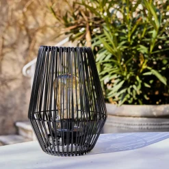 #N/A Lampe de table solaire LED (H23 cm) Calabre Noir Outlet