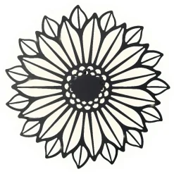 KAEMINGK Lampe murale solaire en métal (D37 cm) Tournesol et blanc chaud Noir Best