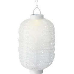 #N/A Lanterne chinoise solaire nylon LED (D20 cm) Ellipse chaud Blanc Hot