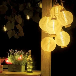 #N/A Lanterne chinoise solaire (D20 cm) Papier chaud Blanc Hot