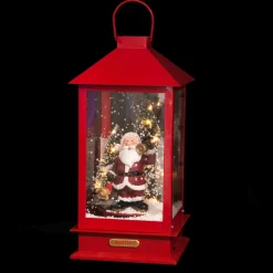 Feeric Lights & Christmas Lanterne de Noël à piles lumineuse et musicale (H38 cm) Féerie Rouge Clearance