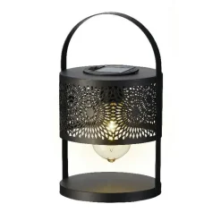 #N/A Lanterne solaire de table (H22,5 cm) à LED Noir Hot