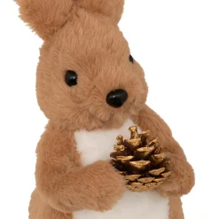JJA Lapin peluche (H31 cm) Albin et pomme de pin Marron Marron clair Discount