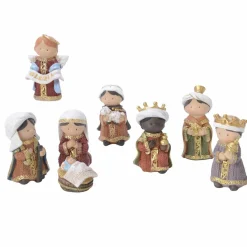 KAEMINGK Les 8 petits santons (Hauteur 8 cm) de Benoit Multicolore Outlet