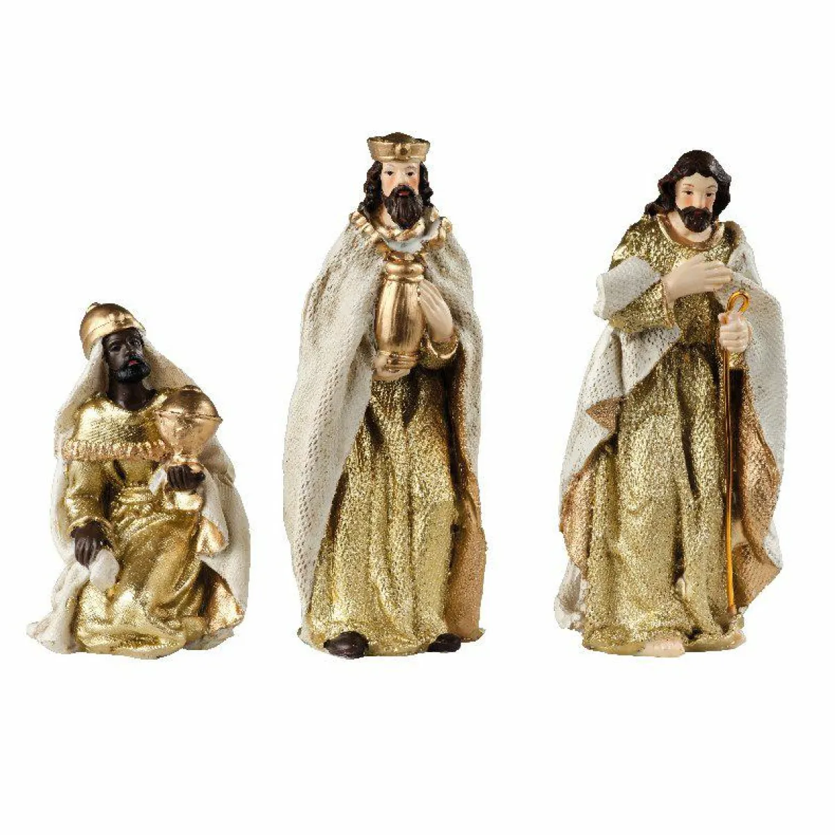 KAEMINGK Les 8 santons (H12 cm) de Olga Or