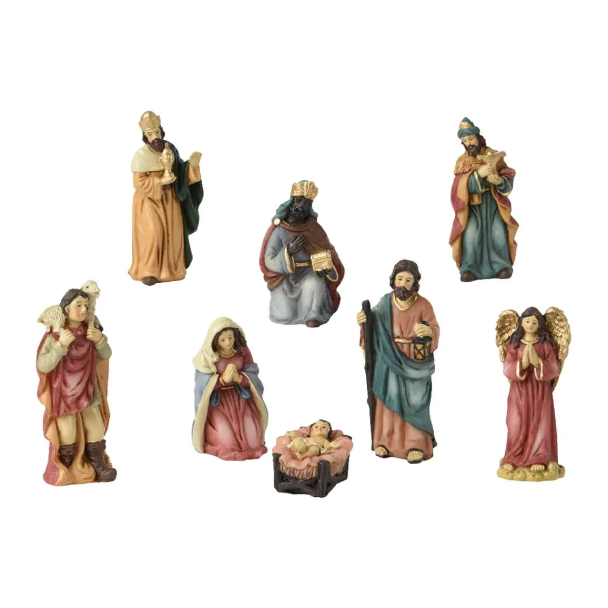 KAEMINGK Les 8 santons (Hauteur 9 cm) de Valentine Multicolore Best
