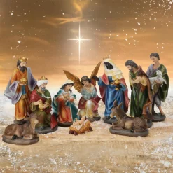 KOOPMAN Les 10 santons (Hauteur 19 cm) de Colette Multicolore New