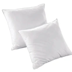 EMINZA Lot Couette chaude anti-acariens (280 x 240 cm) + 2 Oreillers (60 x 60 cm) Comète he Blanc Hot