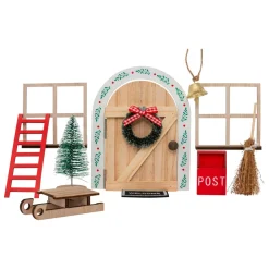 JJA Lot de 10 accessoires déco en bois (H17 cm) Porte de petite souris Multicolore Sale