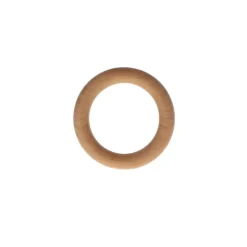LUANCE Lot de 10 anneaux bois (D28 mm) Nils Vernis Beige Sale