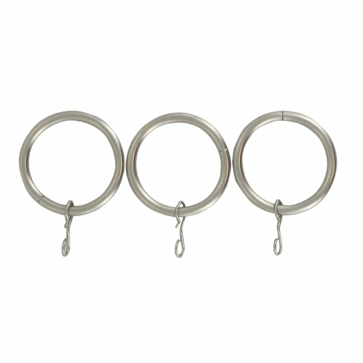 LUANCE Lot de 8 anneaux tringle rideau (D20 mm) Jim mat Argent Sale