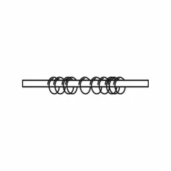 LUANCE Lot de 10 anneaux tringle rideau (D25 mm) Métal Brisé Argent Clearance