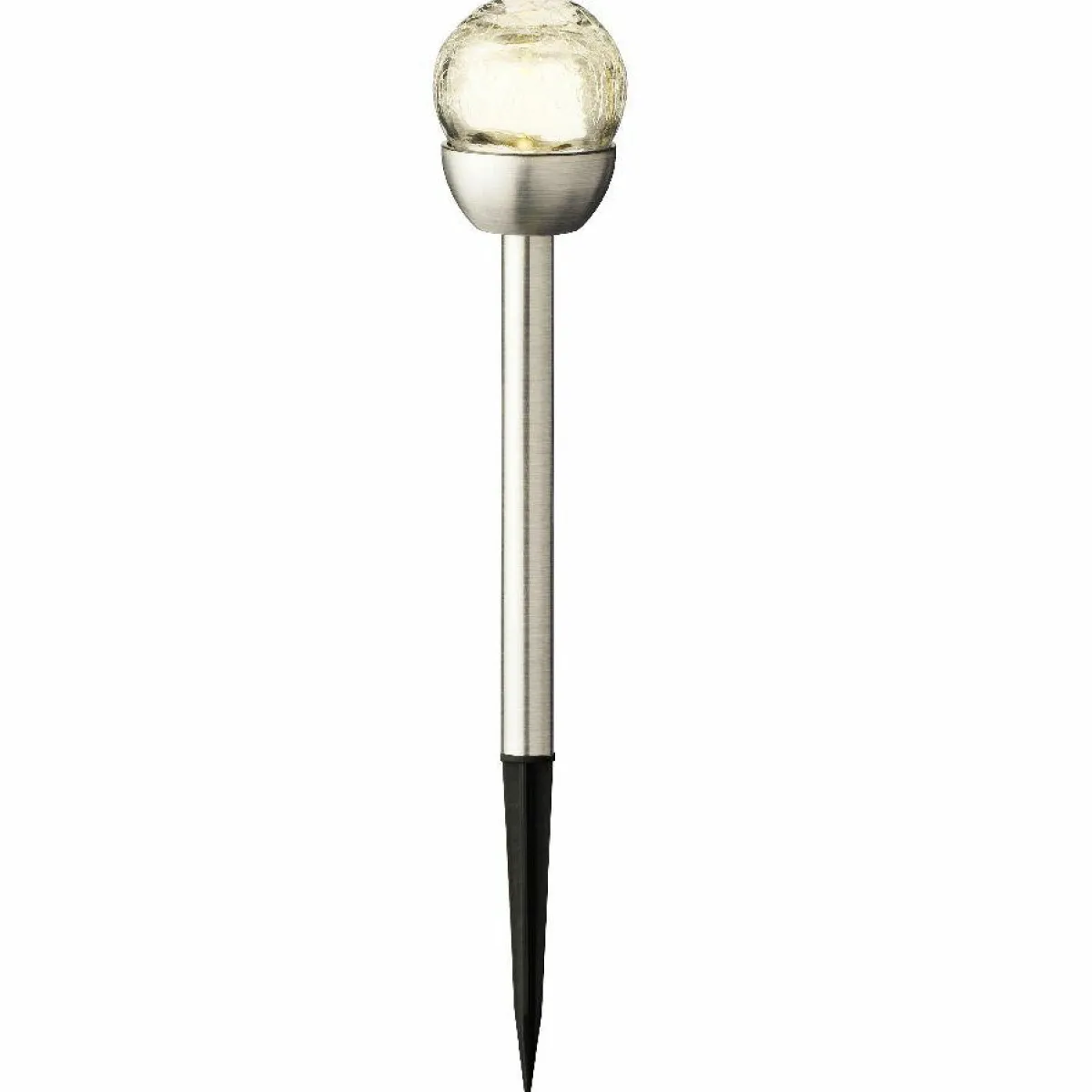 #N/A Lot de 6 bornes de jardin solaire (H24.5 cm) Verre craquelé Blanc chaud Outlet