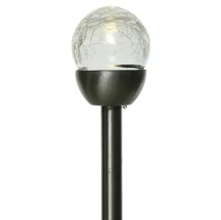 #N/A Lot de 6 bornes de jardin solaire (H24.5 cm) Verre craquelé Blanc chaud Outlet