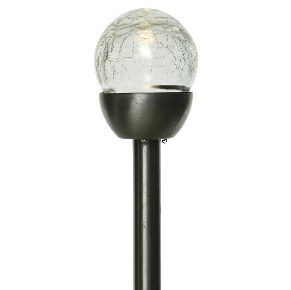 #N/A Lot de 6 bornes de jardin solaire (H24.5 cm) Verre craquelé Blanc chaud Outlet
