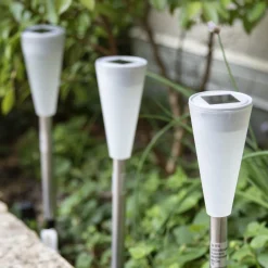 #N/A Lot de 10 bornes de jardin solaires (H26 cm) Marly Multicolore Outlet