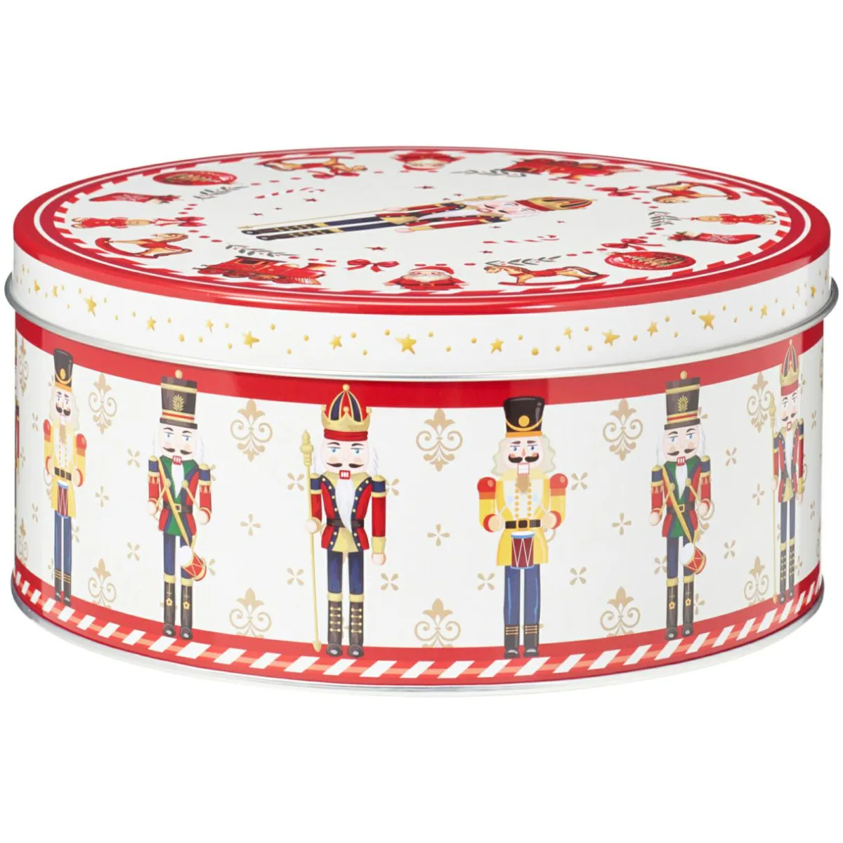 KOOPMAN Lot de 3 boîtes de rangement en métal rondes Mon beau Noël Multicolore Best