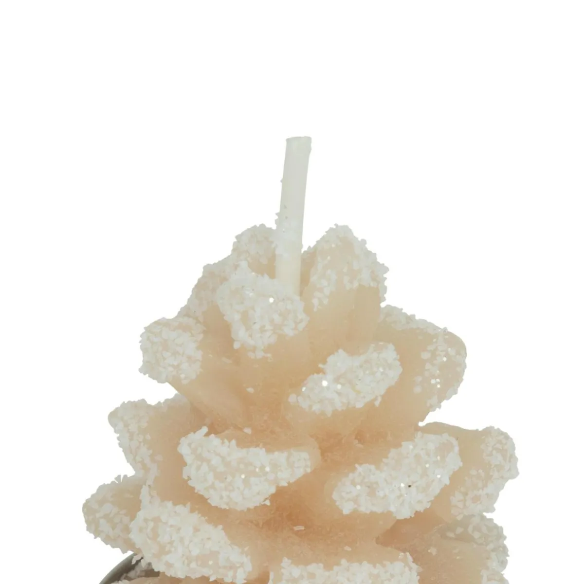 JJA Lot de 4 bougies chauffe-plats Pomme de pain enneigée Beige Outlet