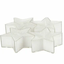 Lot de 4 bougies Etoiles Blanc New
