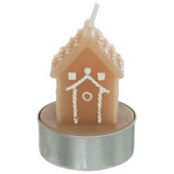 FEERIC LIGHTS Lot de 4 bougies (H6 cm) Maisons de village Marron Clearance