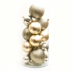 EMINZA Lot de 20 boules de Noël assorties New Alpine Perle Best