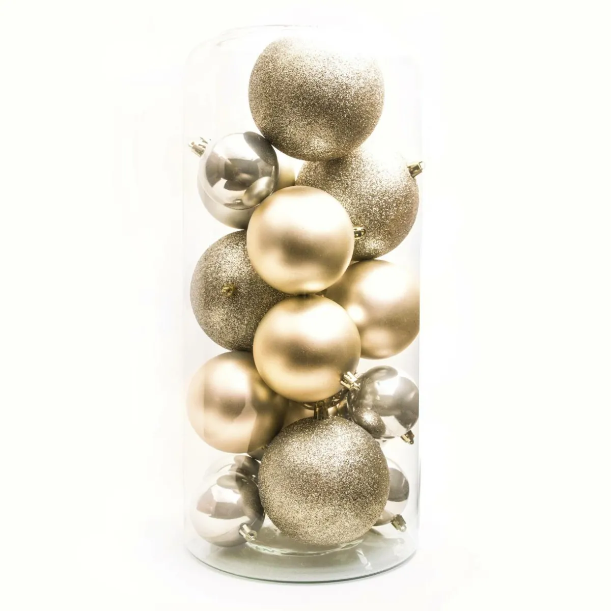 EMINZA Lot de 20 boules de Noël assorties New Alpine Perle Best