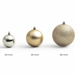 EMINZA Lot de 30 boules de Noël assorties New Alpine Perle Online