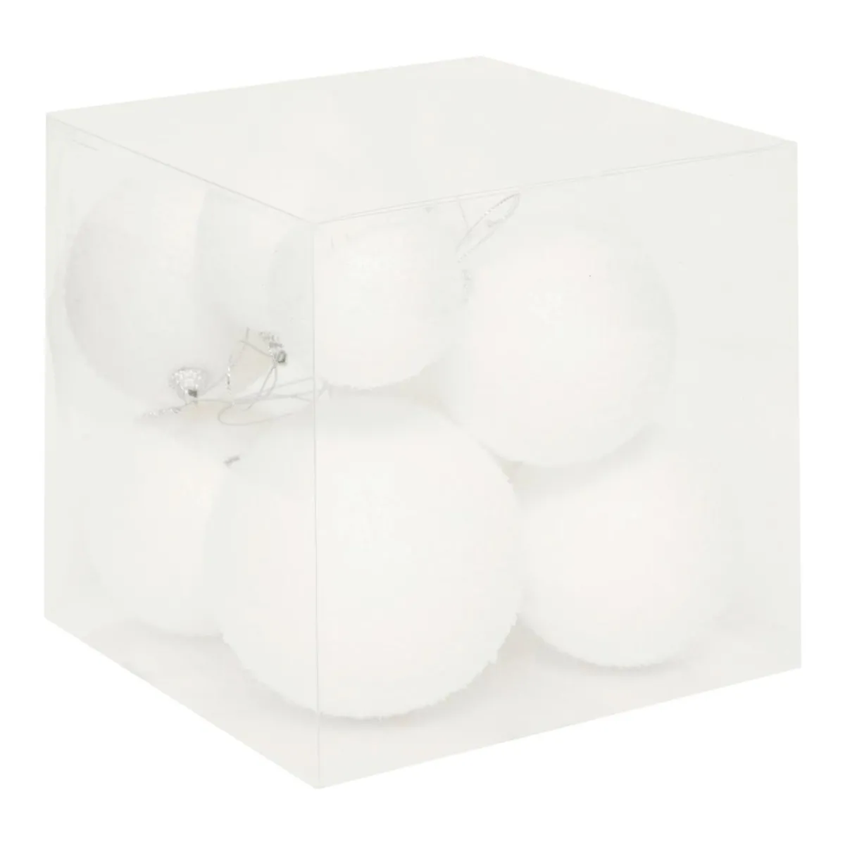 JJA Lot de 12 boules de Noël assortie Neige fraiche he Blanc Outlet