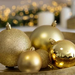 EMINZA Lot de 30 boules de Noël assties New Alpine Or Sale