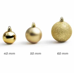EMINZA Lot de 30 boules de Noël assties New Alpine Or Sale