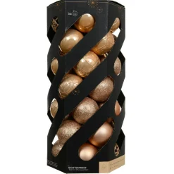 KAEMINGK Lot de 35 boules de Noël (D60 mm) Aravis mix Pêche Outlet